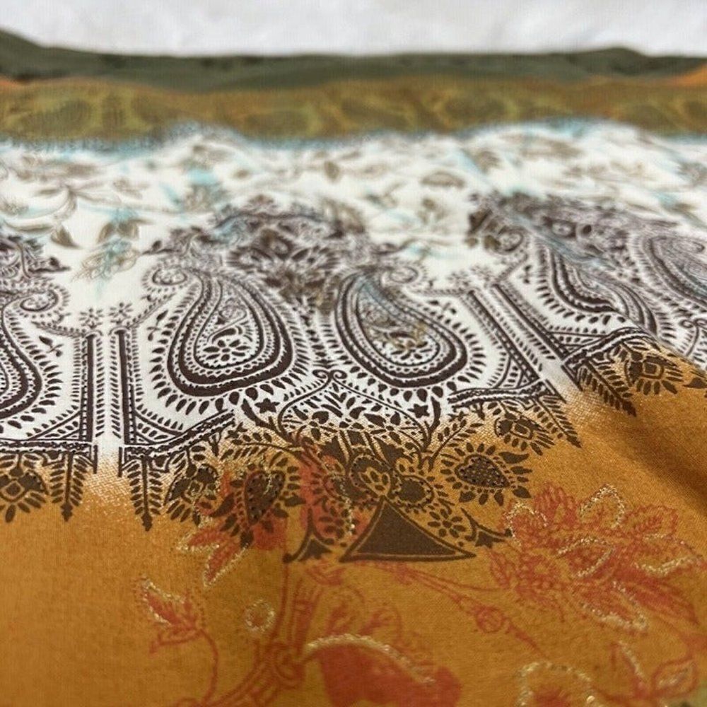 Lucy Lucy Love Vintage Y2K Paisley Ombré Handkerchief Midi Skirt Large Cotton - Picture 11 of 12